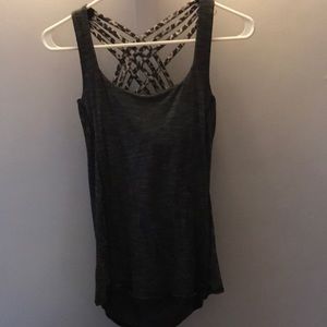 Lulu open back tank top with built in sports bra
